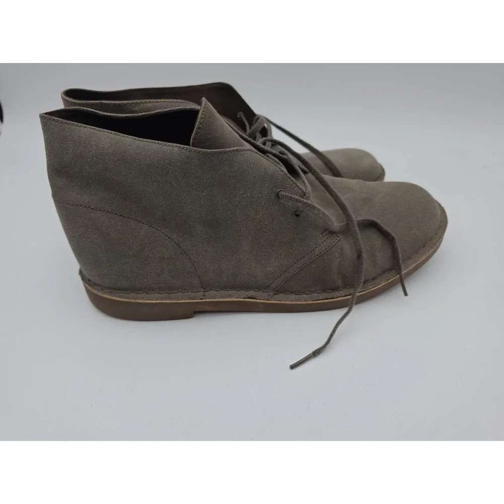 Clarks Canvas Boots Mens Size 13 Gray In Goos Shape
